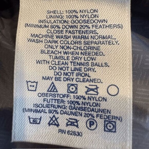 Lands' End Goose Down Men's Puffer Vest Red Gray Tech Pockets Size Medium - Picture 8 of 12